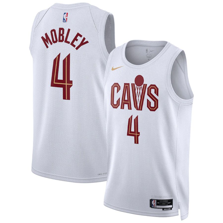 Men Cleveland Cavaliers #4 Evan Mobley Nike White Association Edition 2022-23 Swingman NBA Jersey->youth nba jersey->Youth Jersey